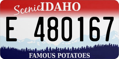 ID license plate E480167