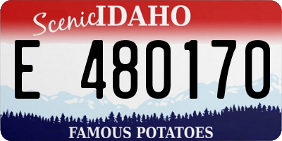 ID license plate E480170