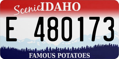 ID license plate E480173