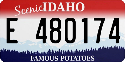 ID license plate E480174