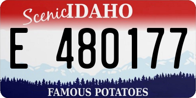 ID license plate E480177
