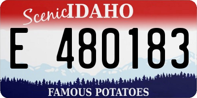 ID license plate E480183