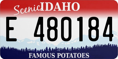 ID license plate E480184