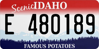ID license plate E480189