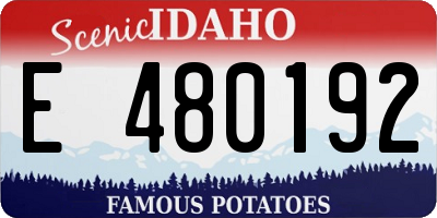 ID license plate E480192
