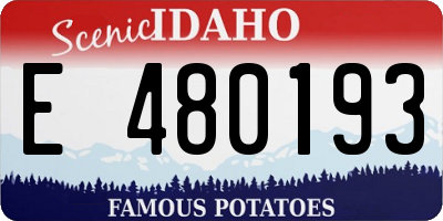 ID license plate E480193