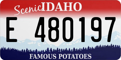 ID license plate E480197