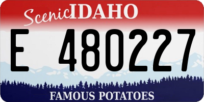 ID license plate E480227