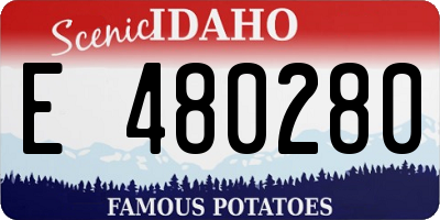 ID license plate E480280