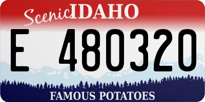 ID license plate E480320