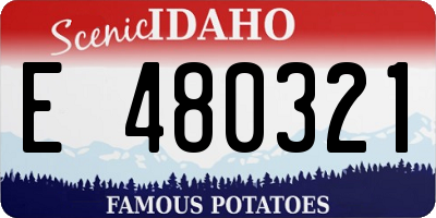 ID license plate E480321