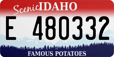 ID license plate E480332