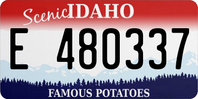 ID license plate E480337