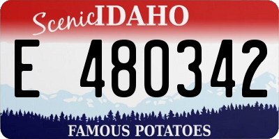 ID license plate E480342
