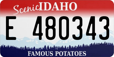 ID license plate E480343