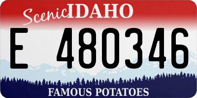 ID license plate E480346