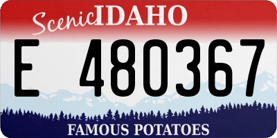 ID license plate E480367