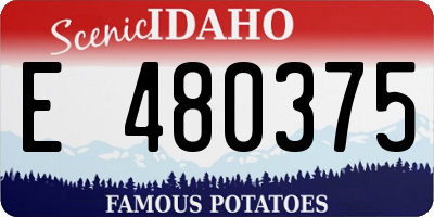 ID license plate E480375