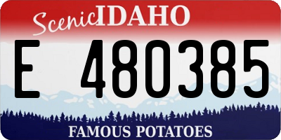 ID license plate E480385