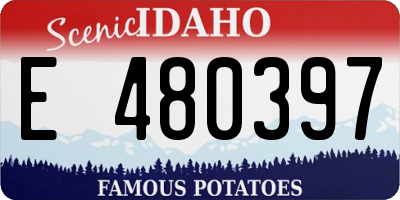 ID license plate E480397