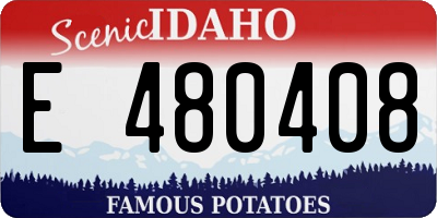 ID license plate E480408