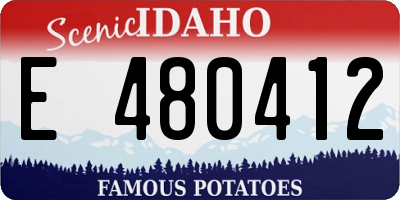 ID license plate E480412