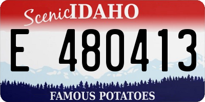 ID license plate E480413