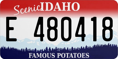 ID license plate E480418