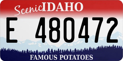 ID license plate E480472
