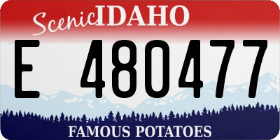 ID license plate E480477