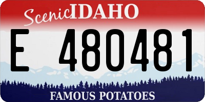 ID license plate E480481