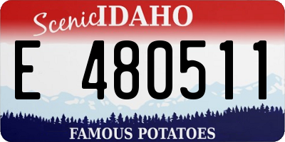 ID license plate E480511