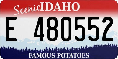 ID license plate E480552