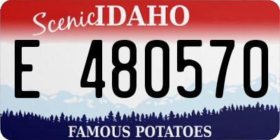 ID license plate E480570