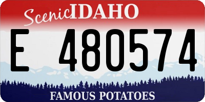 ID license plate E480574
