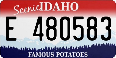 ID license plate E480583