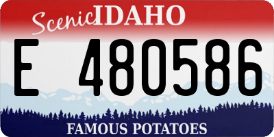 ID license plate E480586