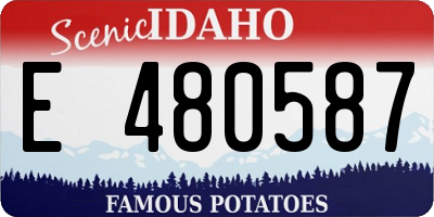 ID license plate E480587