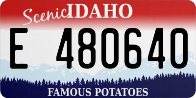 ID license plate E480640