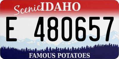 ID license plate E480657