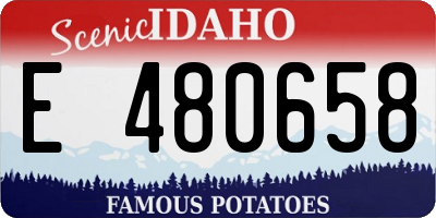 ID license plate E480658