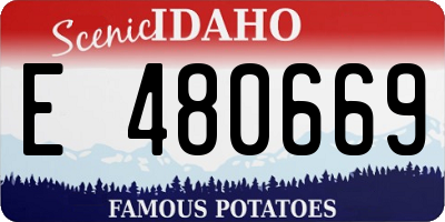 ID license plate E480669