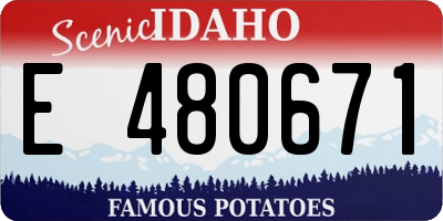 ID license plate E480671