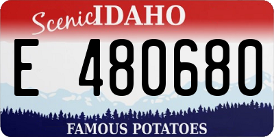 ID license plate E480680