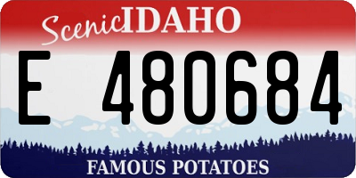 ID license plate E480684