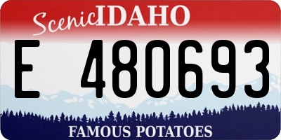 ID license plate E480693