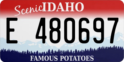 ID license plate E480697