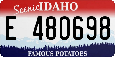 ID license plate E480698