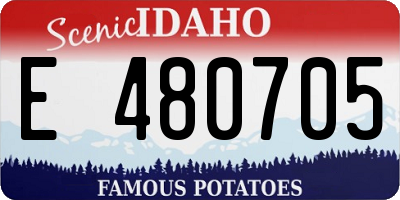 ID license plate E480705