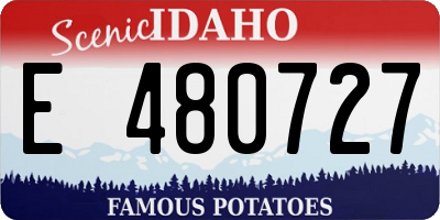 ID license plate E480727